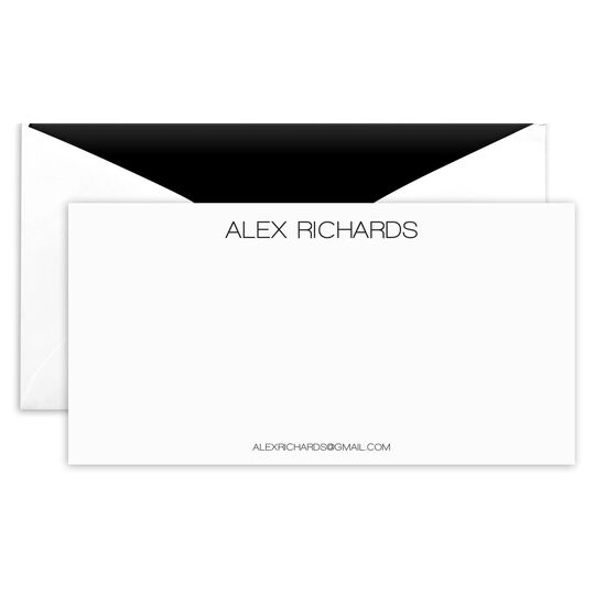 Modern Large Name Flat Monarch Cards